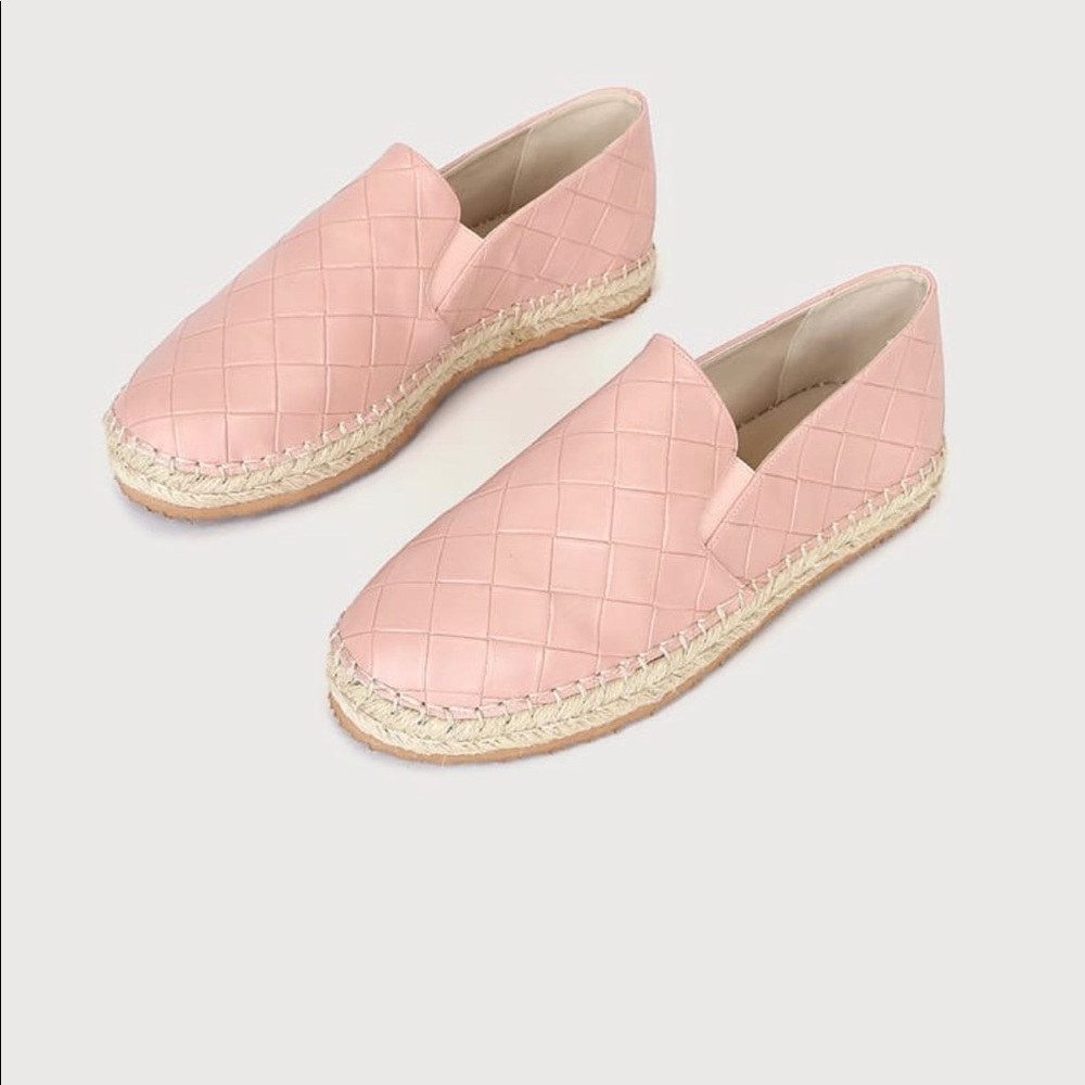 Lakelyn Blush Woven Slip-On Espadrille Flats